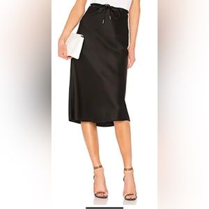 T by Alexander Wang Wash & Go Woven Drawstring Skirt in Black